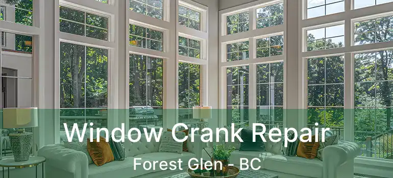 Window Crank Repair Forest Glen - BC