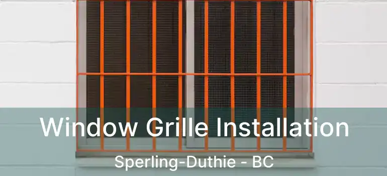 Window Grille Installation Sperling-Duthie - BC