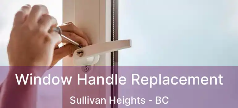 Window Handle Replacement Sullivan Heights - BC