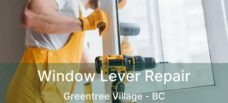 Window Lever Repair Greentree Village - BC